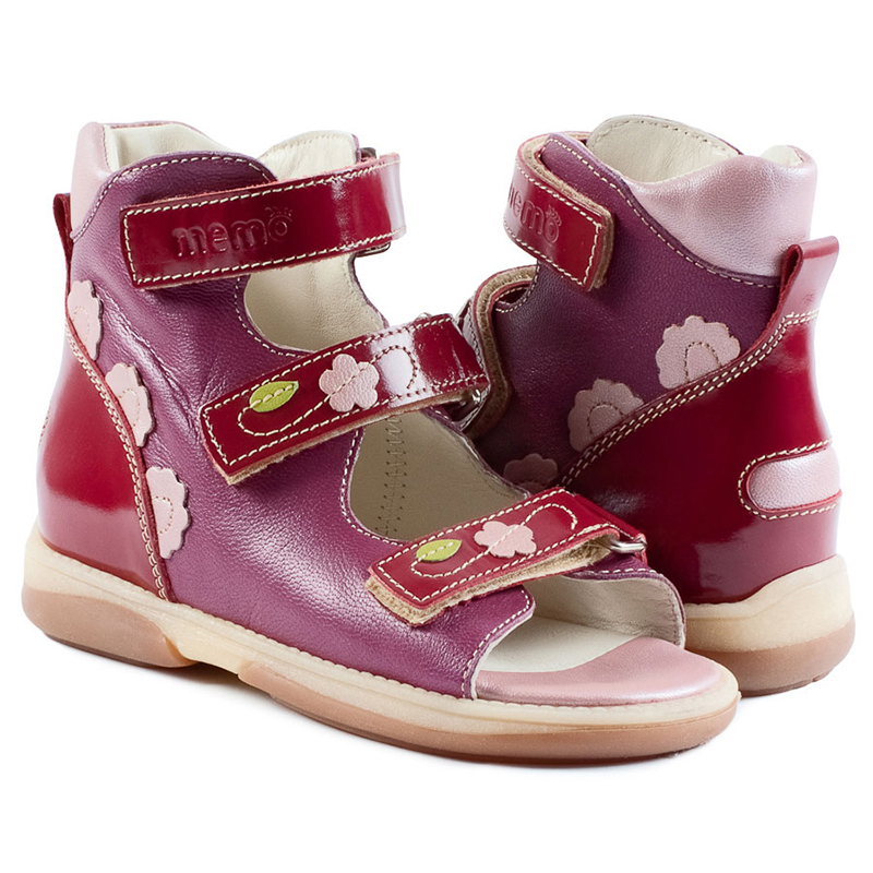 Memo Viki 3JE Dark Pink Toddler Girl Orthopedic Velcro Sandal